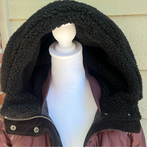 COACH Quilted Long Duck Down Puffer Coat Women Medium F34128 Bordeaux Burgundy M - Picture 10 of 16